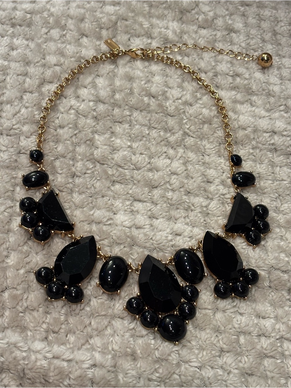Kate Spade Rare New York Day Tripper Gold & Black Statement Necklace, 17-20"